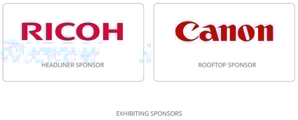 Headline Sponsor: Ricoh, Rooftop Sponsor: Canon